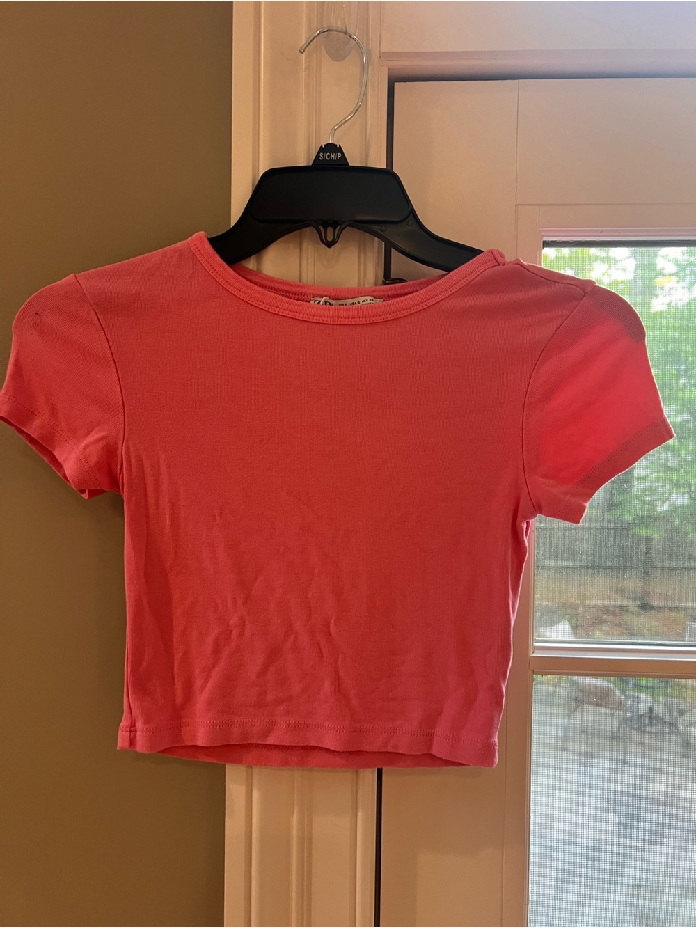 Zara Pink Cropped Tee - Soft Short Sleeve Top